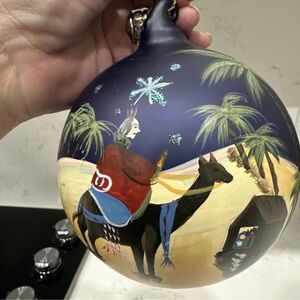 Large Hand painted Nativity Christmas Ornament 3 Wisemen